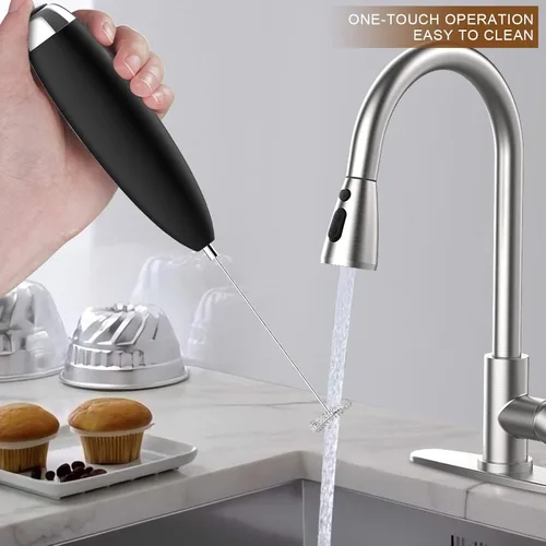 Miniatura 4 de Anteday Espumador de Leche Eléctrico de Mano, Varita Espumadora para Café, Funciona con Baterías (No Incluidas), Mezclador de Bebidas, Batidor