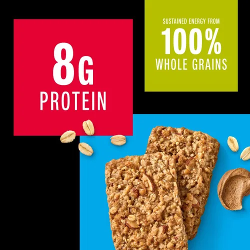 Miniatura 4 de KIND - Barras de proteína para el desayuno, mantequilla de almendras, snacks saludables, libres de gluten, con 8g de proteína, 30
