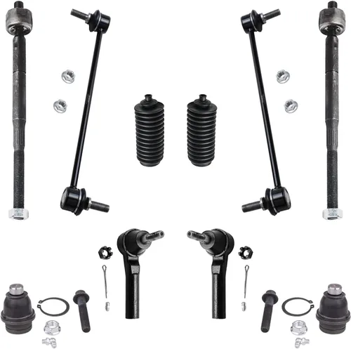 Miniatura 238 de Detroit Axle – Kit de suspensión delantera para Hyundai 2013-2018 Santa Fe 2 enlaces de barra de estabilizador 4 varillas de amarre interiores