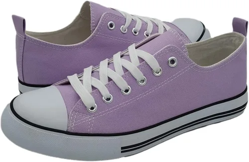 Miniatura 2 de Tenis deportivos Epic Step para mujer, bajos, de tela, con puntera de goma, planos, informales, cómodos para caminar, morado, 9