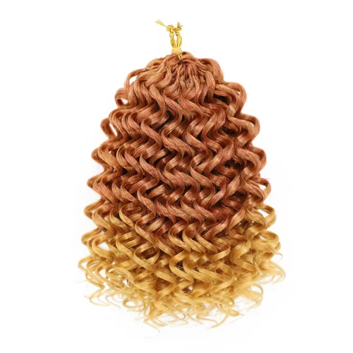 Miniatura 23 de 7 paquetes de cabello rizado de ganchillo GoGo de 6 pulgadas, pelo corto, para mujeres, rizos de playa, trenzas de ganchillo de torsión profunda