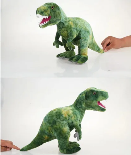 Miniatura 6 de NatureMan Juguete gigante T-Rex de peluche de dinosaurio de peluche, 23.6 pulgadas, animal de peluche realista para niños, muñeco de peluche