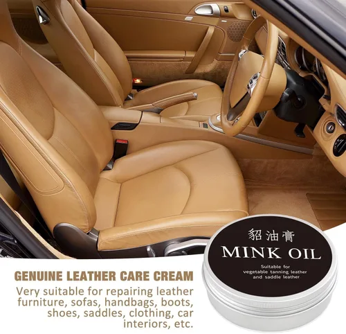 Miniatura 3 de Crema para el cuidado del cuero - Acondicionador de cuero natural Bálsamo de recoloración de cuero con aceite de visón Crema acondicionadora