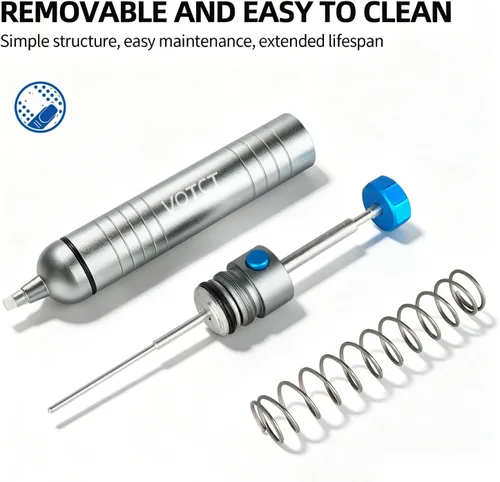 Miniatura 5 de Extractor de Soldadura Sin Obstrucciones Bomba Desoldadora para Remover Soldadura con Boquilla de Succión de Silicona Resistente al Calor