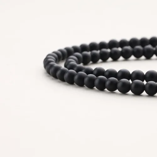 Miniatura 5 de COAI Collar con colgante de cuentas de piedra de ónix para hombre