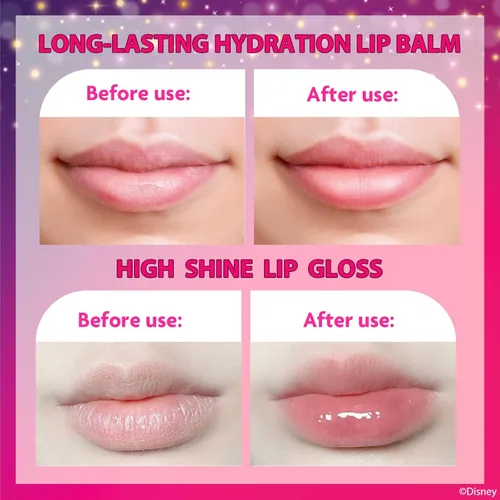 Miniatura 3 de Set de Estuche en Forma de Tren Mini de Princesas Disney Belleza Incluye Tubo de Brillo de Labios, Bálsamo Labial, Compacto de Brillo de Labios