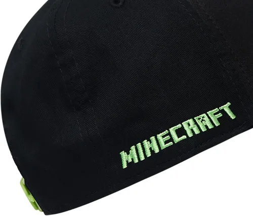Miniatura 6 de Minecraft Boys Creeper Face Hat - Black and Green Youth Snap Back Hat
