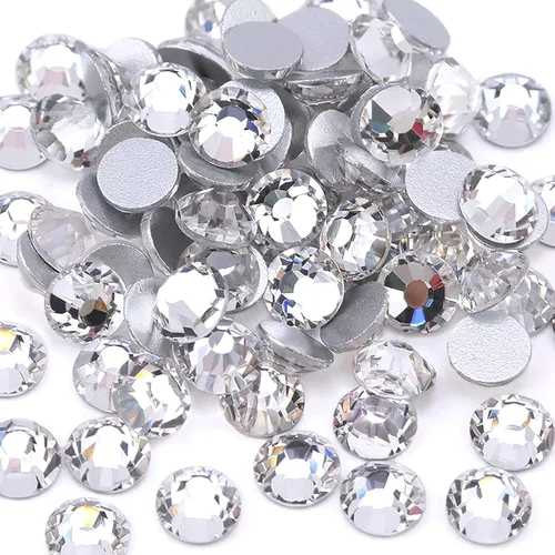 Miniatura 8 de Towenm 2000 diamantes de imitación de cristal con parte trasera plana, SS10 de 0.110 in, cristales de parte trasera plana para ropa de manualidades