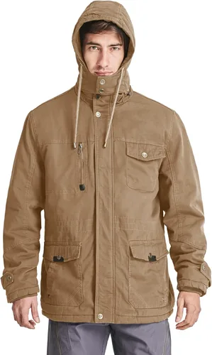 Miniatura 4 de CRYSULLY - Abrigo de invierno con capucha extraíble para hombre