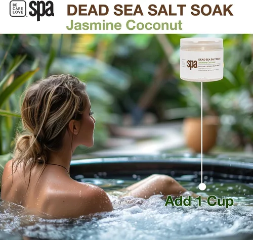 Miniatura 3 de BCL SPA Remojar sal del mar muerto – Sal de baño con jazmín orgánico + coco, manteca de karité, árnica, jugo de aloe vera, manzanilla, aceite