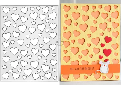 Miniatura 7 de DzIxY Troqueles de corte de metal en forma de corazón simples para kit de fabricación de tarjetas, juegos de troqueles de papel en relieve, 7