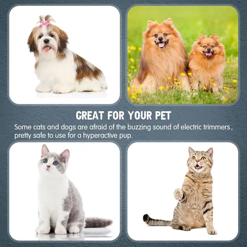 Miniatura 4 de Yinkin 5 piezas de peine de afeitar para perros, recortadora de pelo para mascotas, peine de afeitar con 25 cuchillas adicionales, recortadora Azul