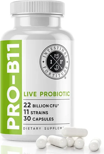 Miniatura 9 de Intestinal Fortitude Paquete de suplemento prebiótico y probiótico, 30 cápsulas para la salud intestinal y el apoyo digestivo, promueve