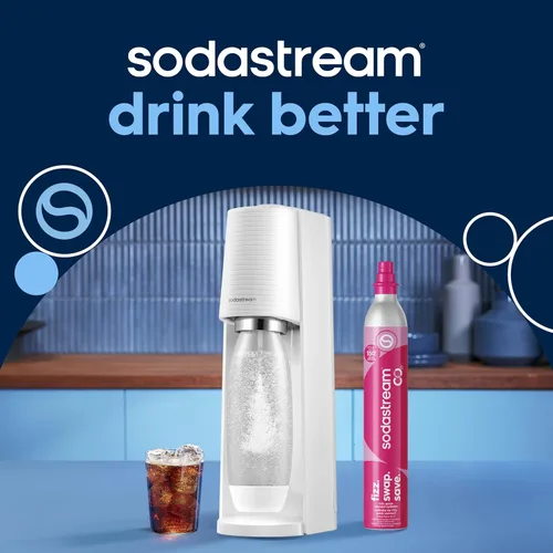 Miniatura 3 de SodaStream Terra Máquina de Agua con Gas (Blanco) con CO2, Botella DWS y Bubly Drop