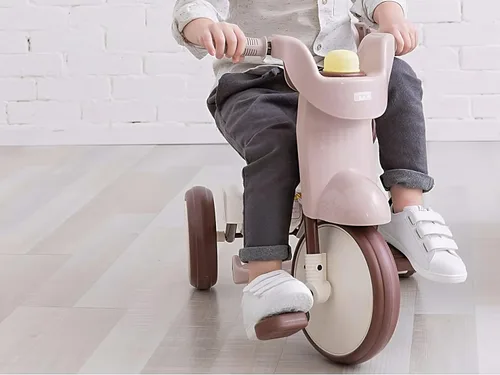 Miniatura 6 de iimo Triciclo plegable 3 en 1 – Triciclos premium para niños de 1 a 3 años – Bicicleta infantil de diseño japonés con mango de empuje, triciclo
