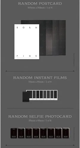 Miniatura 6 de dreamus [Regalo oficial de la tienda] BORNPINK 2nd Álbum [BORN PINK] SET DE CAJAS [NEGRO] + Póster plegado pre-pedido, YGP0181
