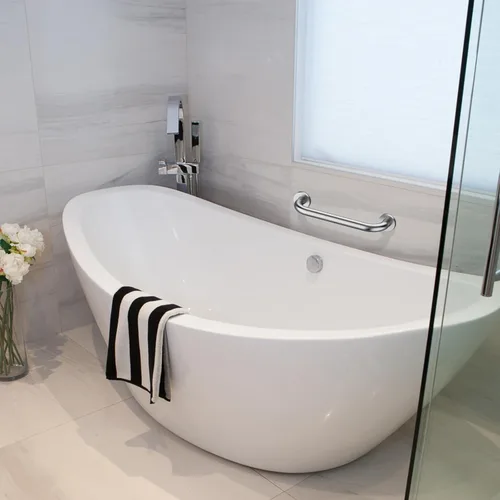 Miniatura 6 de Barra de agarre para ducha de acero inoxidable, mango de ducha ZUEXT, barra de equilibrio para el baño - soporte de pasamanos de seguridad - Níquel