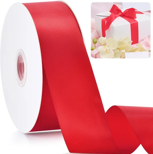 Miniatura 9 de Cinta blanca de 3/8 pulgadas, cinta de 50 yardas para envolver regalos, ramo de flores, manualidades, lazo, pelo de Leis, cintas de tela de satén