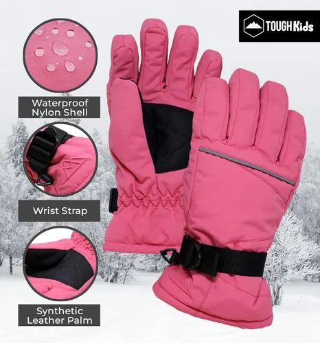 Miniatura 3 de Guantes de esquí y nieve para niños de invierno Guantes de esquí, snowboard, Shoveling impermeable, resistente al viento, carcasa térmica y palma