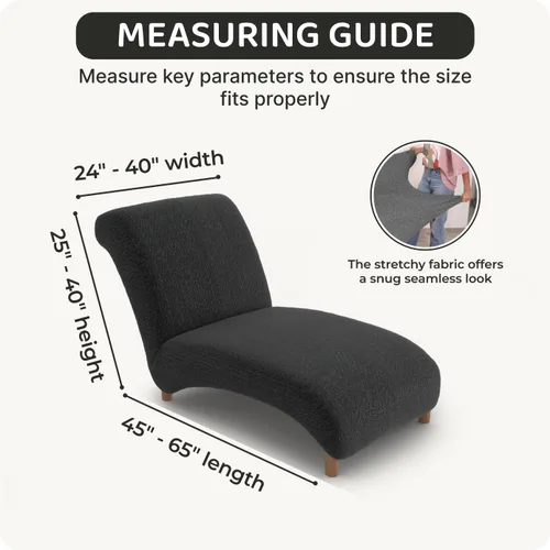 Miniatura 4 de PAULATO BY GA.I.CO. Funda para Silla de Tumbona Sin Brazos - Funda Deslizante para Silla de Tumbona - Funda para Sofá de Salón - Fundas Deslizantes