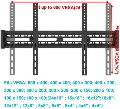 Miniatura 6 de NTQinParts Soporte de pared plano para TV giratorio de 10° con inclinación de 10° para Hisense 32H4F 32", 40H4F 40", 43H4F 43" H4 Series LED Smart TV