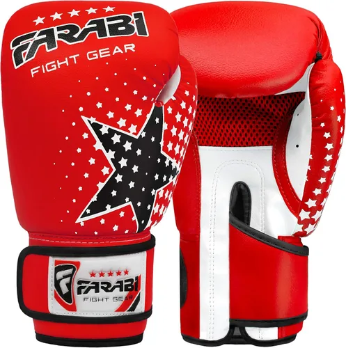 Miniatura 12 de Farabi - Guantes de boxeo para niños, para Muay Thai, Kick Boxing, entrenamiento, MMA, saco de boxeo