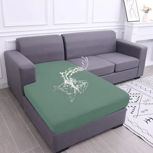 Miniatura 141 de hyha Fundas impermeables para cojines de sofá para mascotas, funda antideslizante para asiento de sofá para perros lavable, tela de jacquard Gris