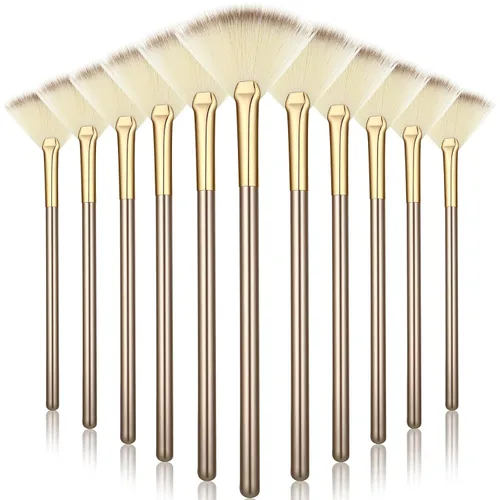Miniatura 11 de Ziliny 12 piezas de cepillo facial suave para colorete, cepillo de maquillaje, aplicador de ácido, herramientas cosméticas multiuso para máscara