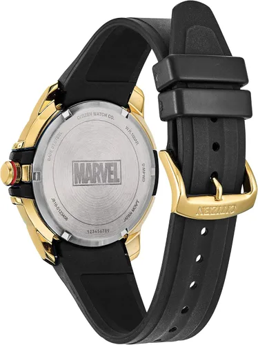 Miniatura 3 de Citizen Eco-Drive Marvel - Reloj de cuarzo para hombre acero inoxidable con correa de silicona Vengadores negro modelo AW1155-03W Negro - Vengadores