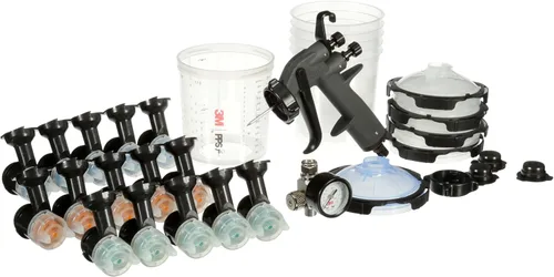 Miniatura 10 de 3M Kit de iniciación de pistola pulverizadora Performance 26778, incluye sistema de taza de pulverización de pintura PPS 2.0, 15 cabezales