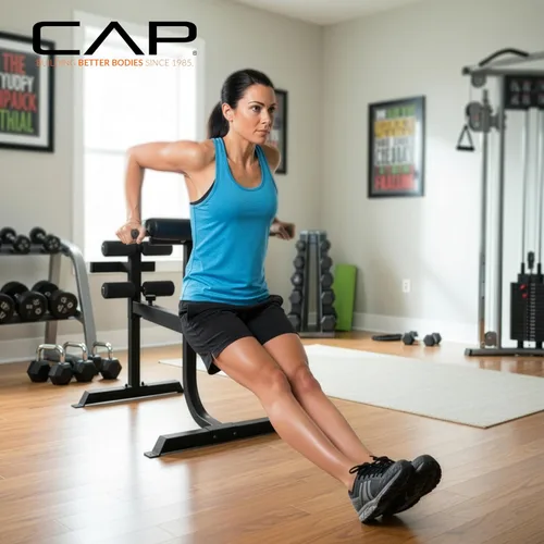 Miniatura 6 de Cap Strength - Silla romana – Banco de extensión de respaldo ajustable para entrenamientos de núcleo y glúteos, capacidad de alta resistencia de 300