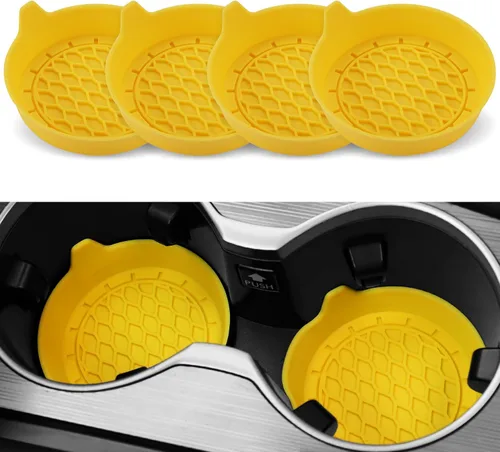 Miniatura 7 de SINGARO - Posavasos para tazas de automóvil, inserto de portavasos de silicona, portavasos universales antideslizantes, accesorios