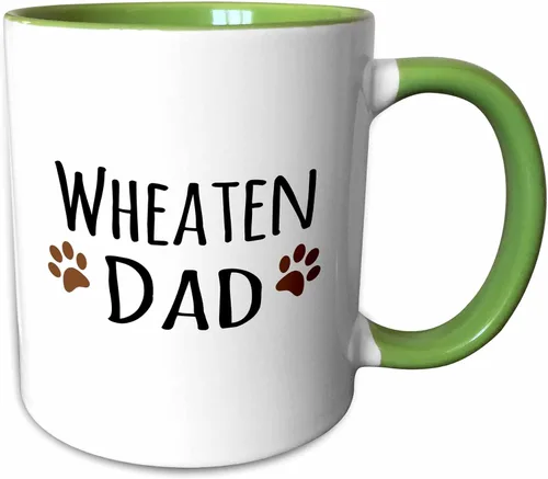 Miniatura 9 de 3dRose inspirationzstore Pet Designs – Wheaten perro Dad – Soft Coated Wheaten Terrier – Doggie by Breed Doggy Lover – Titular café huellas – Tazas