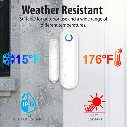 Miniatura 5 de Fosmon WaveLink - Timbre de puerta inalámbrico con rango de 500 pies, 58 melodías, 5 niveles de volumen e indicadores LED para hogar