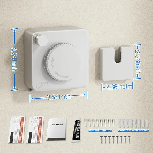 Miniatura 7 de MUSTORN Tendedero retráctil para interiores, línea de ropa para exteriores que no se hunde, línea de ropa resistente para secar la ropa, línea