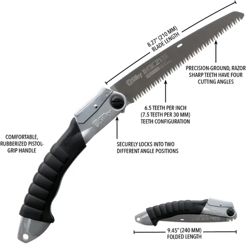 Miniatura 4 de Silky Sierra de mano plegable Super Accel Professional Series 8.268 in dientes grandes (119-21)