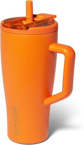 Miniatura 74 de BrüMate Era Flip - Vaso de 30 onzas con tapa con pajilla cubierta 100 % a prueba de fugas, popote higiénico cubierto, botella de agua de acero
