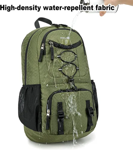 Miniatura 8 de Nerlion - Mochila ligera plegable de 35L para senderismo, mochila de viaje para hombres y mujeres, impermeable, para acampar al aire libre, mochila
