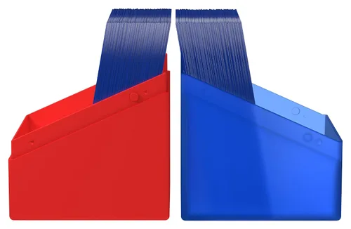 Miniatura 6 de Ultimate Guard Boulder Synergy 100+, funda para 100 tarjetas TCG de doble manga, color azul/rojo, almacenamiento seguro y duradero