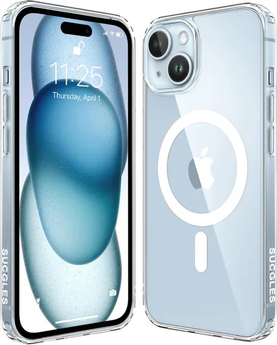 Miniatura 52 de SUCGLES Funda para iPhone 13 Pro Max con MagSafe, imán ultra fuerte N56, protección contra caídas de 12 pies, antiamarilleo, funda magnética