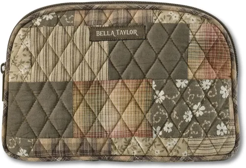 Miniatura 18 de Bella Taylor Bolsa de maquillaje de algodón acolchada grande para mujeres, bolsa de cosméticos de viaje