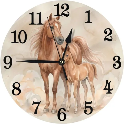 Miniatura 12 de African Black Woman Wall Clock Battery Operated Silent Round Clock Afro Girl Wall Decor for Home Office School, 9.8 Inch