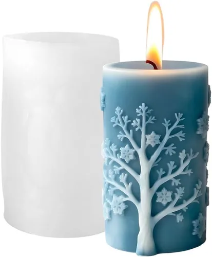 Miniatura 7 de Cestony Moldes de silicona con forma de pilar de torre de esqueleto 3D de Halloween para hacer velas, velas de resina, aromaterapia, cera de jabón