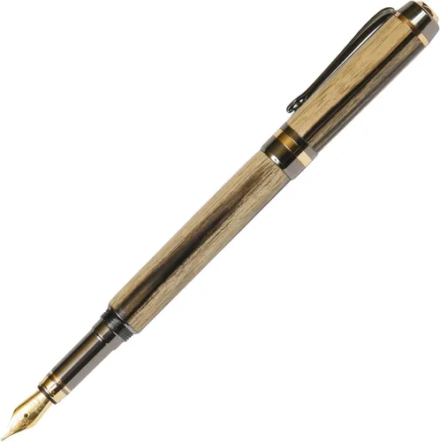 Miniatura 2 de Lanier Pens Pluma estilográfica Elite - Gun Metal - Negro y Blanco Ébano