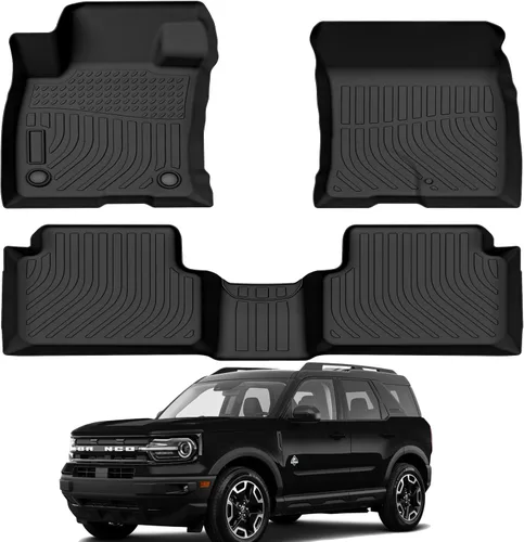Miniatura 10 de Alfombrillas de goma para auto para todo clima compatibles con Chrysler 300 AWD 2011-2023 (No para RWD) y Dodge Charger 2011-2022, juego completo
