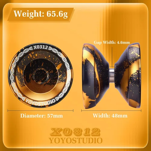 Miniatura 4 de YOYOSTUDIO Yoyo Profesional Sensible Yoyo X0312 para Niños Principiantes, Yoyo de Doble Propósito para Girar con los Dedos para Adultos con Kit