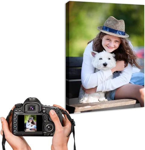 Miniatura 23 de YYYYHPP Impresiones en lienzo con tus fotos, arte de pared personalizado de foto a lienzo, impresión en lienzo para boda, familia, bebé, mascotas