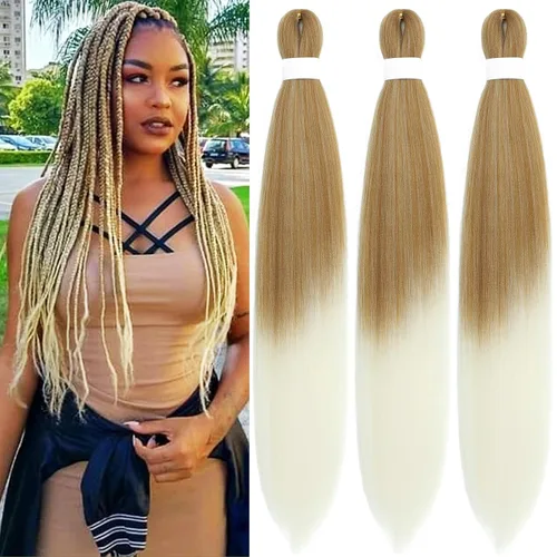 Miniatura 32 de Black Braiding Hair Pre Stretched 16 Inch Black Hair Extensions For Braiding Hypoallergenic Pre-stretched Braiding Hair Natural Knotless Crochet