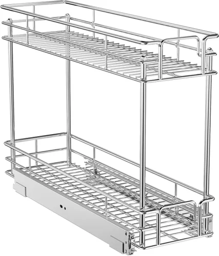 Miniatura 18 de ROOMTEC Organizador de gabinete extraíble – 17 pulgadas de ancho x 21 pulgadas de profundidad, estantes de almacenamiento deslizantes para gabinete