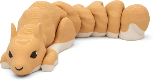 Miniatura 68 de Yipintang Criaturas Impresas en 3D Animales Flexibles - Juego de Animales Fidget de 7 Pulgadas para Decoración de Estantes (Pareja de León Adulto)